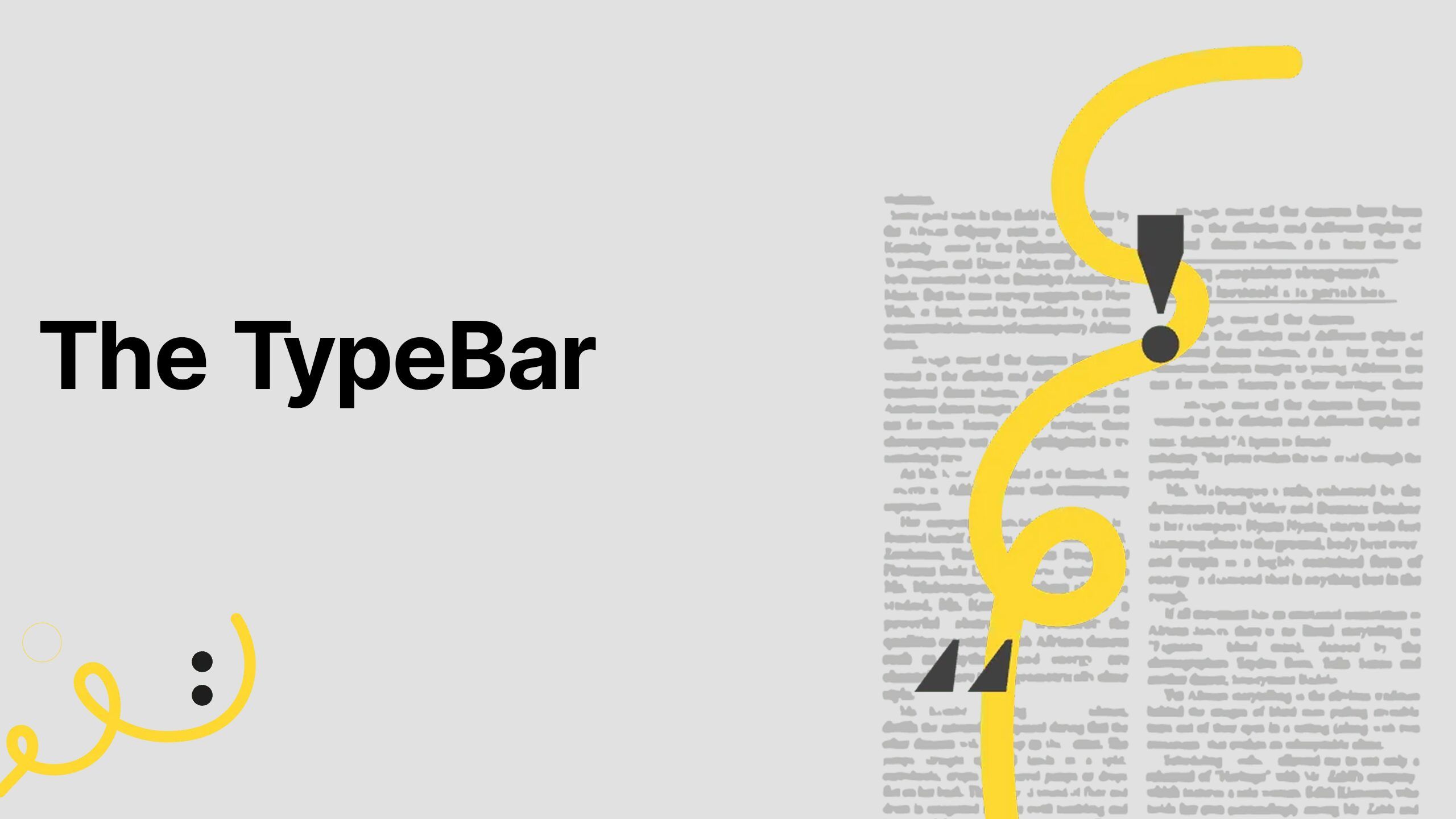 The TypeBar The TypeBar